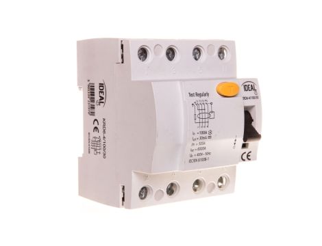 Wyłącznik różnicowoprądowy 4P 100A 0,03A typ AC KRD6-4/100/30 23197