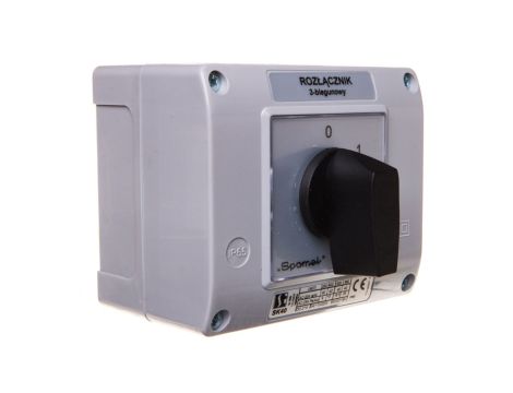 Łącznik krzywkowy 0-1 3P 40A w obudowie OB13 SK40-2.8211OB13