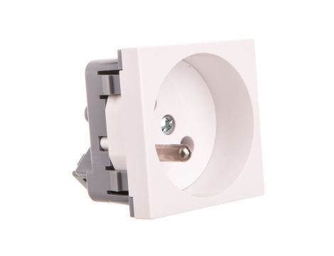 Gniazdo pojedyncze 16A 2P+Z białe QP 45X45 HB