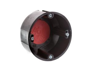 Puszka przeciwogniowa, do pustych ścian, osprzętowa fi 60mm, płytka E90 BS115 czarna 83119007