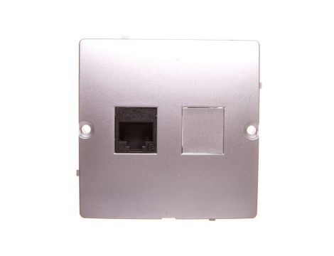 Simon Basic Gniazdo komputerowe pojedyncze RJ45 kat. 5e srebrny mat BMF51.02/43
