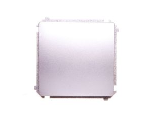 Simon Basic Łącznik jednobiegunowy 10AX 250V, szybkozłącza, srebrny mat BMW1.01/43