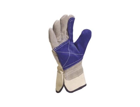 Rękawice DOKER z dwoiny bydlęcej rozmiar 10 szaro-niebieskie DS202RP10