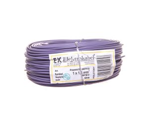 Przewód instalacyjny H07V-U (DY) 1,5 fioletowy /100m/
