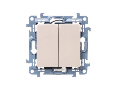 Simon 10 Łącznik świecznikowy z podświetleniem LED 10AX IP44 kremowy CW5BL.01/41