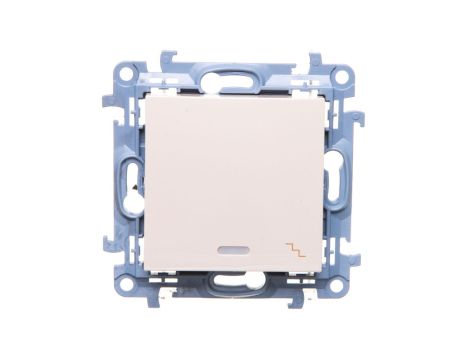 Simon 10 Łącznik schodowy z podświetleniem LED 10AX kremowy CW6L.01/41