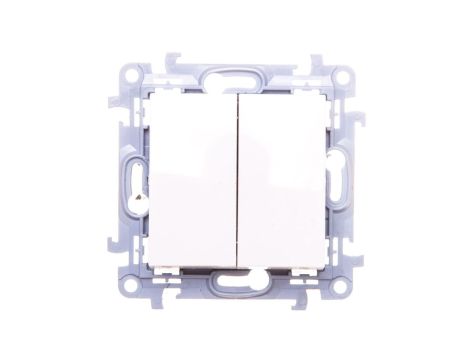 Simon 10 Przycisk podwójny biały CP2.01/11