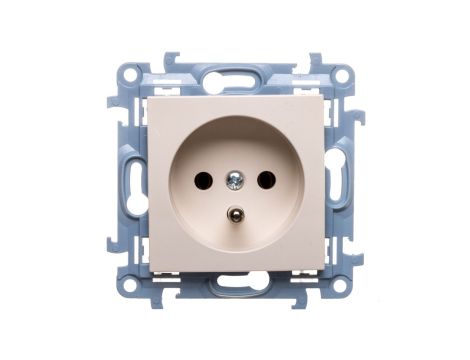 Simon 10 Gniazdo pojedyncze z/u kremowe 16A 250V IP20 CGZ1.01/41