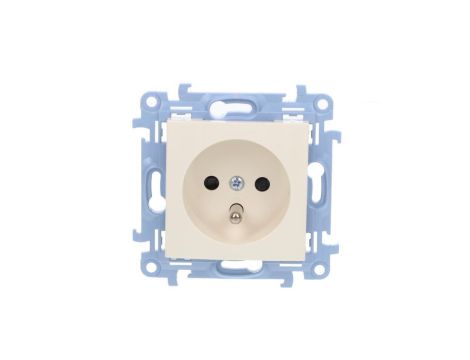 Simon 10 Gniazdo pojedyncze z/u z przesłonami kremowe 16A 250V IP20 CGZ1Z.01/41