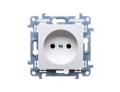 Simon 10 Gniazdo pojedyncze b/u białe 16A 250V IP20 CG1.01/11