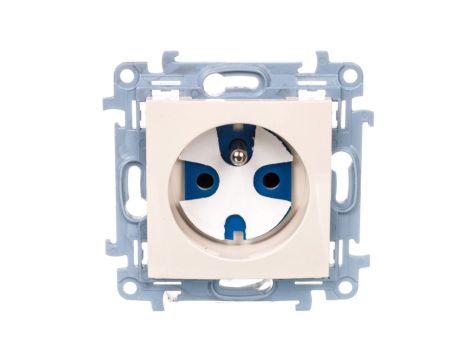 Simon 10 Gniazdo pojedyncze DATA z/u 16A IP20 z kluczem uprawniającym kremowe CGD1.01/41