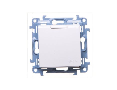 Simon 10 Gniazdo pojedyncze SCHUKO z uszczelką z przesłonami białe 16A 250V IP44 CGSZ1BZ.01/11