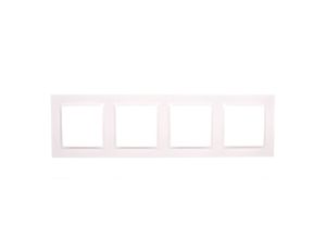 Simon 10 Ramka poczwórna biała CR4/11