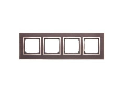 Simon 54 Nature Ramka poczwórna drewno ZŁOTE WENGE DRN4/85