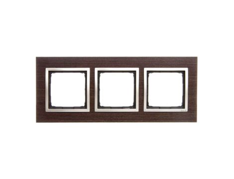 Simon 54 Nature Ramka potrójna drewno ZŁOTE WENGE DRN3/85