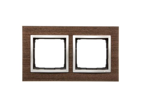 Simon 54 Nature Ramka podwójna drewno ZŁOTE WENGE DRN2/85