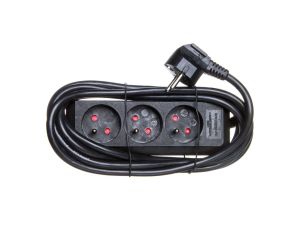 Listwa zasilajaca Eco-Line 3m 3x230V czarna H05VV-F 3G1,5 1157504130
