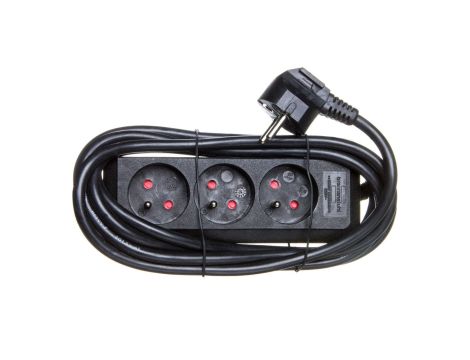 Listwa zasilajaca Eco-Line 3m 3x230V czarna H05VV-F 3G1,5 1157504130