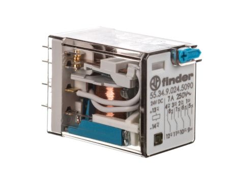 Przekaźnik przemysłowy 4P 7A 24V DC AgNi/Au 55.34.9.024.5090