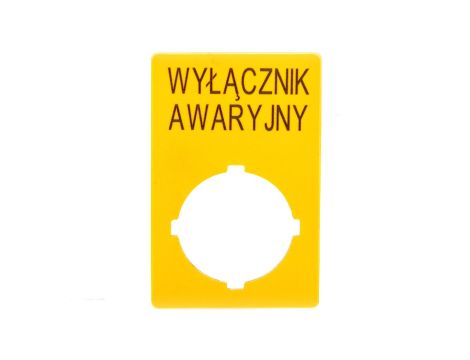 Szyld do przycisków awaryjnych PL M22-XZK-PL99 167637