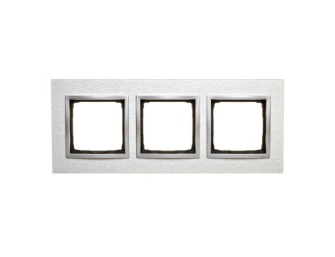 Simon 54 Nature Ramka potrójna metal INOX KLASYCZNY DRN3/77