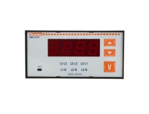 Woltomierz 3-fazowy cyfrowy tablicowy 15-660V AC IP54 DMK10R1