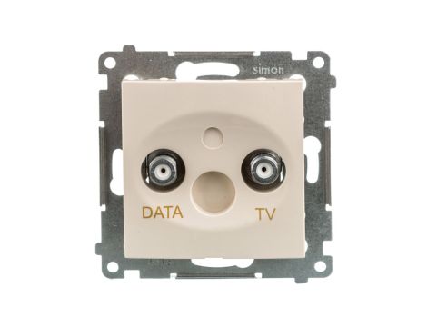 Simon 54 Gniazdo TV-DATA typ F 5-1000 MHz krem DAD1.01/41