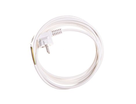 Przewód przyłączeniowy W-2 3x1,0 mm2 biały z wtyczką kątową 3m 51.925