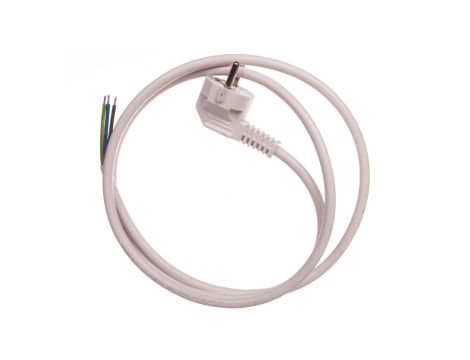 Przewód przyłączeniowy W-3 3x1,5 mm2 biały z wtyczką kątową 1,5m 51.931