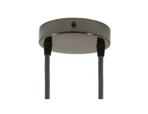 ROZETA DECO 2X METAL CYLINDER CZARNA PER ŁA