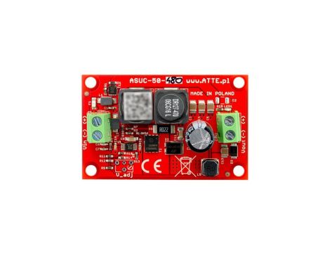 Przetwornica podnosząca napięcie do 48V Vin 10...30VDC, Vout 48VDC, Pout 50W, moduł do zabudowy