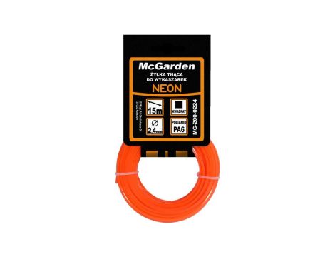 Żyłka do wykaszarki kwadrat neon 2,4mm 15m