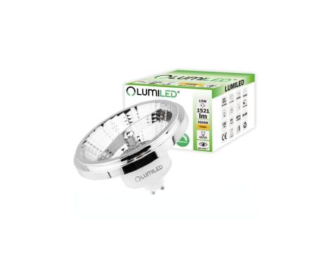 Żarówka LED GU10 ES111 15W = 100W 1521lm 3000K Ciepła 38 Srebrna Ściemnialna LUMILED