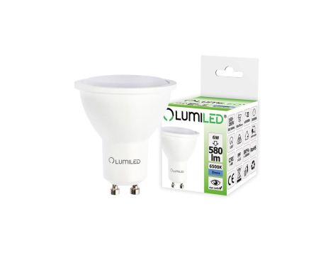 Żarówka LED GU10 6W = 60W 580lm 6500K Zimna 120 LUMILED