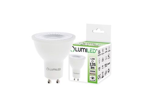Żarówka LED GU10 1,5W = 15W 135lm 4000K Neutralna 36 LUMILED