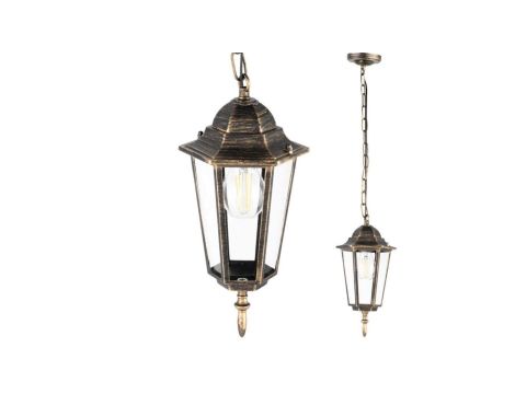 Lampa Ogrodowa Wisząca Zewnętrzna E27 LATARNIA Patyna BELLIS LUMILED