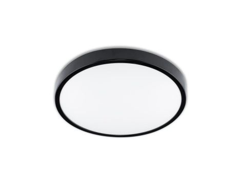 Plafon LED Lampa Sufitowa Natynkowa Łazienkowa 13W 4000K IP44 z Czujnikiem Ruchu ZOE LX Czarna 30cm