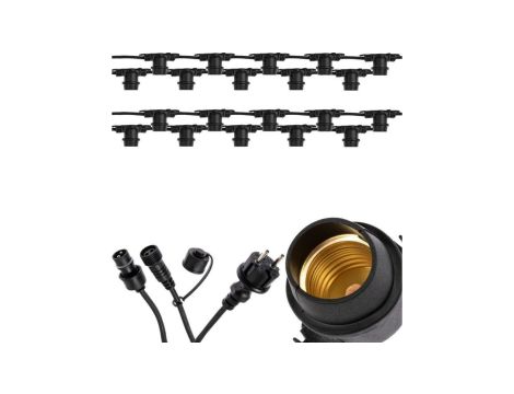 Girlanda Ogrodowa Zewnętrzna Łańcuch Świetlny 20m 20xE27 do LED KOBI