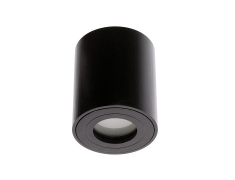 Oprawa Natynkowa HALOGENOWA Wodoodporna Aluminiowa SPOT TUBA 95mm IP44 Czarna AQUARIUS ROUND Kobi