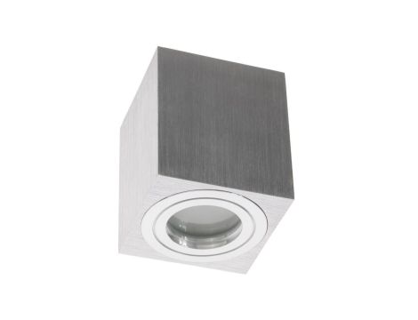 Oprawa Natynkowa HALOGENOWA Wodoodporna Aluminiowa SPOT TUBA 95mm IP44 Chrom AQUARIUS SQUARE Kobi