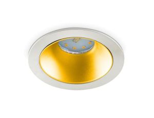 Oprawa Sufitowa Okrągła Podtynkowa Stała GU10 MR16 Złota SIENA Kobi