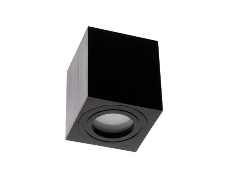 Oprawa Natynkowa HALOGENOWA Wodoodporna Aluminiowa SPOT TUBA 95mm IP44 Czarna AQUARIUS SQUARE Kobi