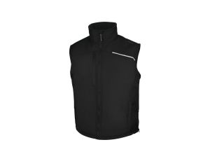 Kamizelka z poliestru pongee powlekanego PVC FIDJI3, kolor: czarny, rozmiar: 3XL / FIDJ3NO3X