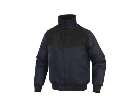 Wiatrówka z poliestru oxford powlekanego PU z odpinanymi rękawami RENO2, kolor: granatowo-czarny, rozmiar: 3XL / RENO2MN3X