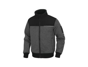 Bluza molton z polaru poliester SHERMAN2, kolor: szaro-czarny, rozmiar: XL / SHER2GNXG