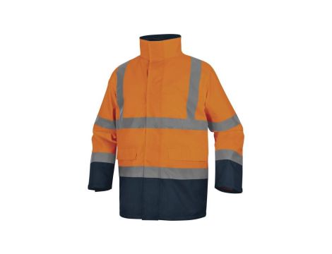 Kurtka ostrzegawcza 5 w 1 z poliestru oxford powlekanego PU SPEED, kolor: ​pomarańczowy fluo-granatowy, rozmiar: 5XL / SPEEDOM5X