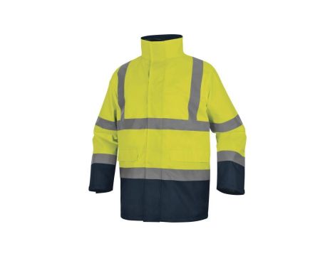 Kurtka ostrzegawcza 5 w 1 z poliestru oxford powlekanego PU SPEED, kolor: ​żółty fluo-granatowy, rozmiar: 4XL / SPEEDJM4X