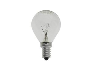 Żarówka wstrząsoodporna G45 kulka przeźroczysta 25W E14 230V