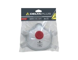 Zestaw 2 półmasek FFP3 z zaworem M2FP3V, kolor: biały, rozmiar: regulowany / M2FP3V