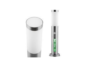 Lampa Ogrodowa Zewnętrzna E27 INOX SŁUPEK 65cm z Czujnikiem Ruchu Lilium Lumiled